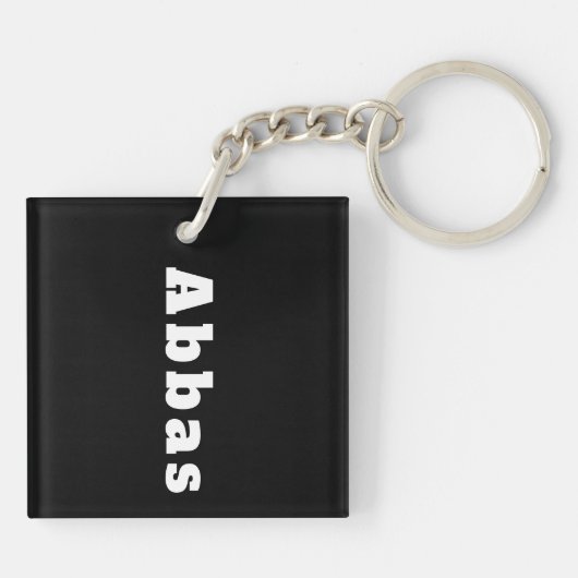 Schlüsselanhänger mit Namen Abbas (Rückseite)