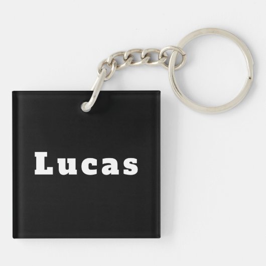 Schlüsselanhänger mit Namen Lucas (Rückseite)