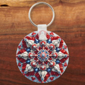 Schlüsselanhänger mit norwegischer Farbgestaltung (Vorderseite)