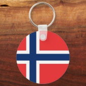 Schlüsselanhänger mit norwegischer Flagge (Vorderseite)