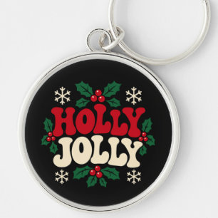 Schlüsselanhänger mit retro Weihnachtsmotiv