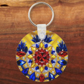 Schlüsselanhänger mit rumänischem Farbdesign (Vorderseite)