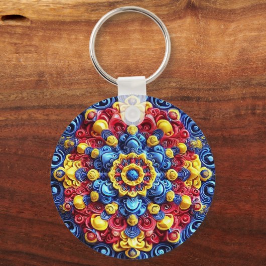 Schlüsselanhänger mit rumänischem Farbdesign (Vorderseite)