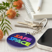 Schlüsselanhänger mit Safe Space Pride (Vorderseite rechts)