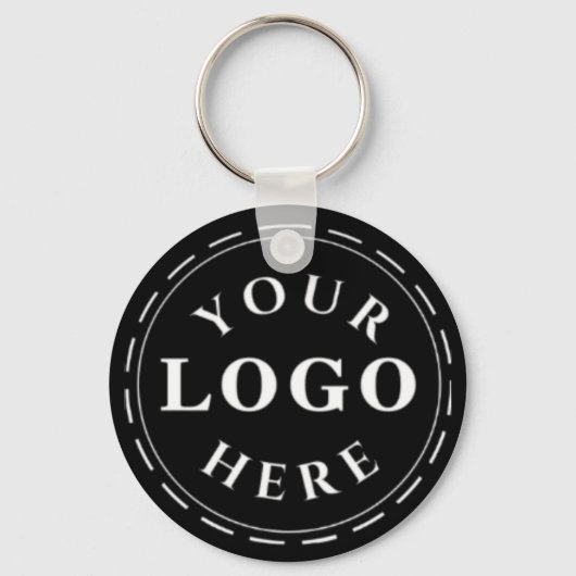 Schlüsselanhänger mit schwarzen Logos mit QR-Code (Vorderseite)