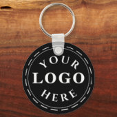 Schlüsselanhänger mit schwarzen Logos mit QR-Code (Vorderseite)