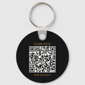 Schlüsselanhänger mit schwarzen Logos mit QR-Code (Rückseite)