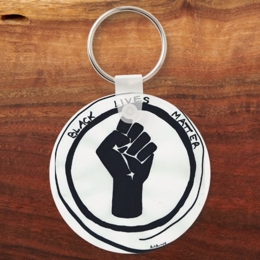 Schlüsselanhänger mit Schwarzer Lebensmatte (Vorderseite)