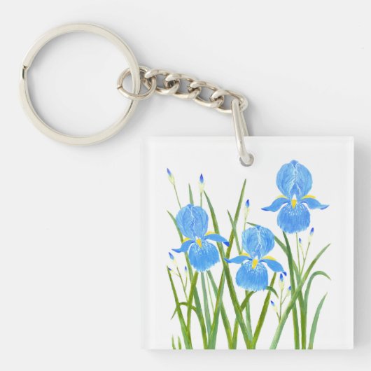 Schlüsselanhänger mit Schwertlilien-Blumen (Vorderseite)