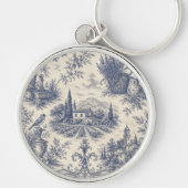 Schlüsselanhänger mit vintage Lavendelmuster (Vorne)