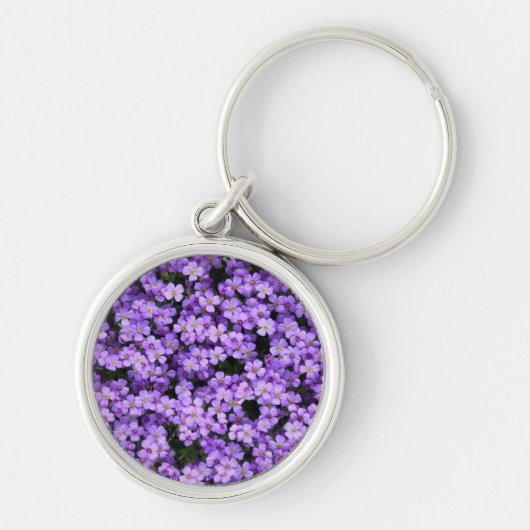 Schlüsselanhänger mit Violett-Blume (Vorne)
