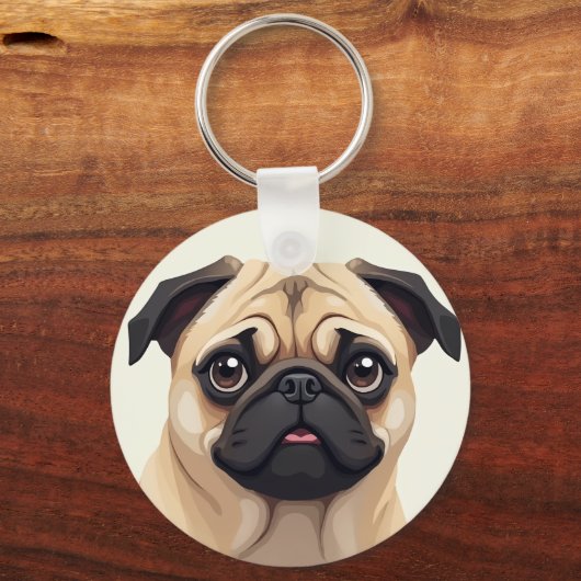 SCHLÜSSELANHÄNGER - MOPS (Rückseite)