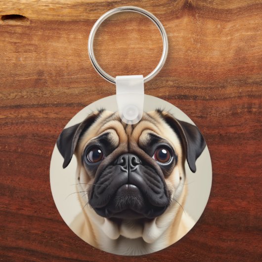 SCHLÜSSELANHÄNGER - MOPS (Vorderseite)