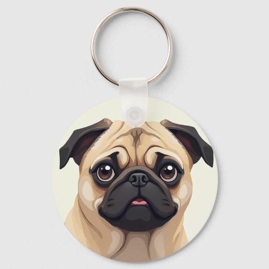 SCHLÜSSELANHÄNGER - MOPS (Rückseite)