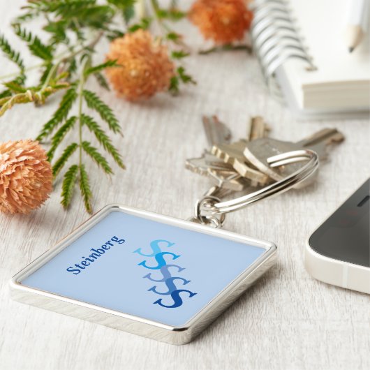 Schlüsselanhänger - Name und Anfangsbuchstaben (Seite)