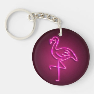 Schlüsselanhänger - Neon Flamingo