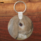 Schlüsselanhänger oder Keyring - Lop-Op-Zwergkanin (Vorderseite)