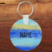 Schlüsselanhänger "On the Beach" Blau (Vorderseite)
