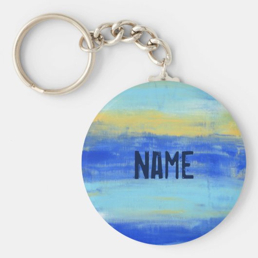 Schlüsselanhänger "On the Beach" Blau (Vorne)