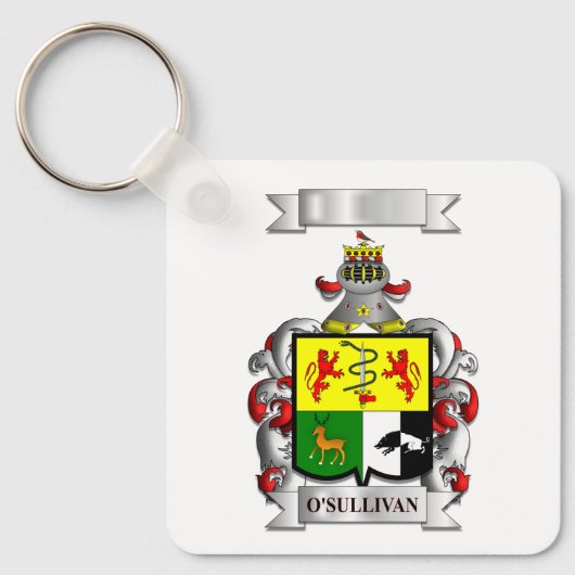 Schlüsselanhänger O'Sullivan Nachname und Schild (Vorderseite)