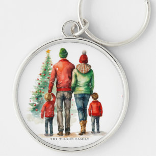 Schlüsselanhänger   Personalisiertes Weihnachtsfam