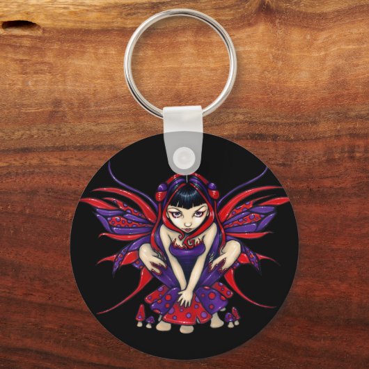 Schlüsselanhänger "Polka Dot Mushroom Fairy" (Vorderseite)