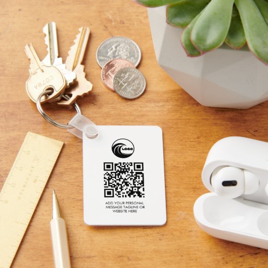 Schlüsselanhänger Professionelles Geschäft Logo QR (Schreibtisch)