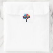 Schlüsselanhänger Quadratischer Aufkleber (Tasche)