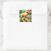 Schlüsselanhänger Quadratischer Aufkleber (Tasche)