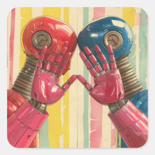 Schlüsselanhänger Quadratischer Aufkleber (Vorderseite)