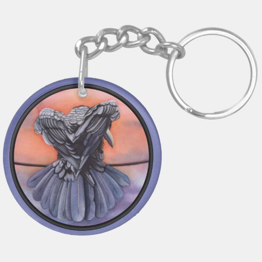 Schlüsselanhänger Raven Individuelle Name Corbie 2 (Rückseite rechts)