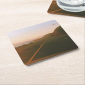 Schlüsselanhänger Rechteckiger Pappuntersetzer (angewinkelt)