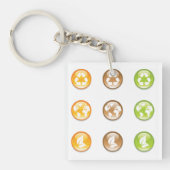 Schlüsselanhänger recycelnd Elemente (Vorderseite)