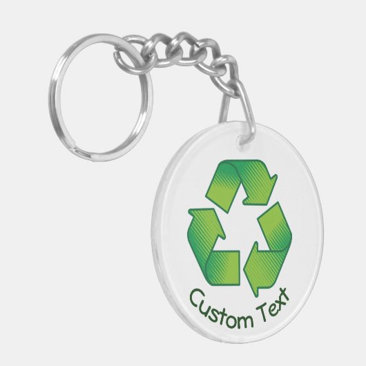 Schlüsselanhänger recycelnd Symbol (Vorderseite links)