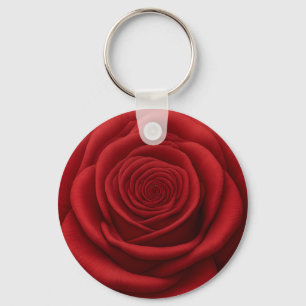 Schlüsselanhänger - Rote Rosenblume