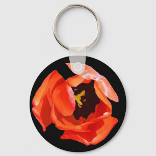 Schlüsselanhänger, "rote Tulpe " Schlüsselanhänger