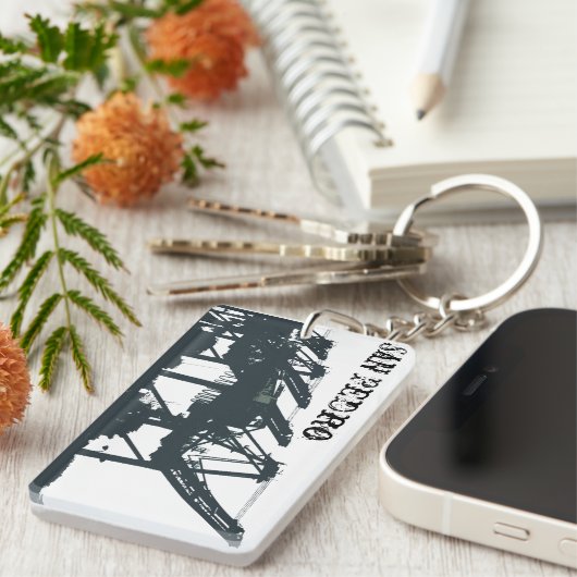 Schlüsselanhänger San Pedro Harbour Cranes (Vorderseite rechts)