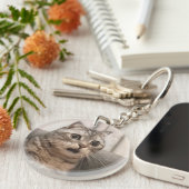 Schlüsselanhänger schockierte Cat Meme (Vorderseite rechts)