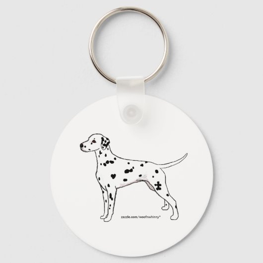 Schlüsselanhänger — Schwarzer Dalmatiner (Vorderseite)