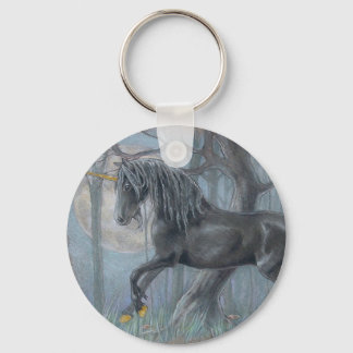 Schlüsselanhänger - Schwarzes Einhorn