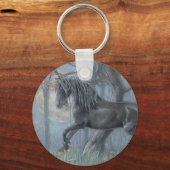Schlüsselanhänger - Schwarzes Einhorn (Vorderseite)