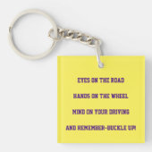 Schlüsselanhänger "SICHERES FAHREN" (EINIGE ERINNE (Vorderseite)