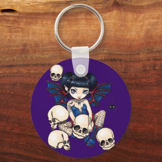 Schlüsselanhänger "Spinnen und Schädel" (Vorderseite)