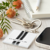 Schlüsselanhänger - Streifen Chevelle - Weiß (Vorderseite rechts)