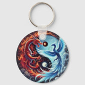 Schlüsselanhänger - Tanz des Drachen und Phönix (Vorderseite)