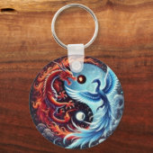Schlüsselanhänger - Tanz des Drachen und Phönix (Vorderseite)