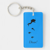 Schlüsselanhänger - Taucher und Fische (Vorderseite)