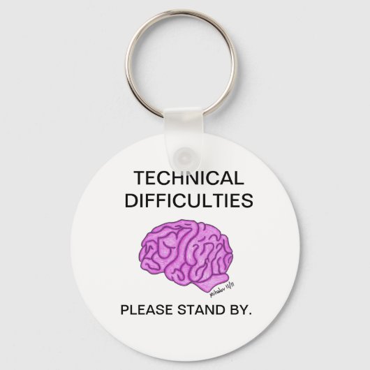 Schlüsselanhänger "Technische Schwierigkeiten" (Vorderseite)