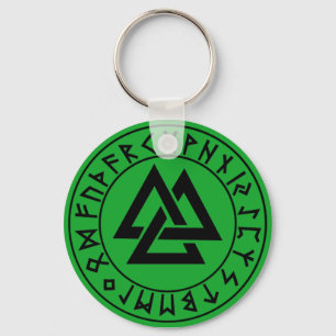 Schlüsselanhänger Tri Dreieck Rune-Schild auf Gr