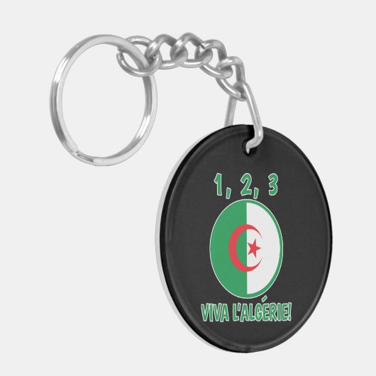 Schlüsselanhänger: two three lebte Algerien Schlüsselanhänger (Vorderseite links)